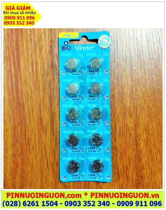 COMBO mua 01vỉ=10viên Pin VINNIC L1154F, AG13, LR44, A76 chính hãng _Giá chỉ 29.000đ/vỈ 10viên